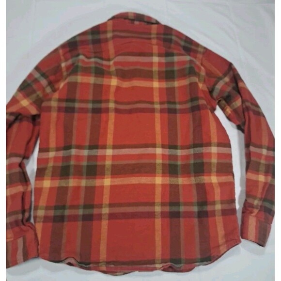 Columbia Mens Flannel Medium Red Outdoors Hiking Camping Button Up Collared - Picture 7 of 8